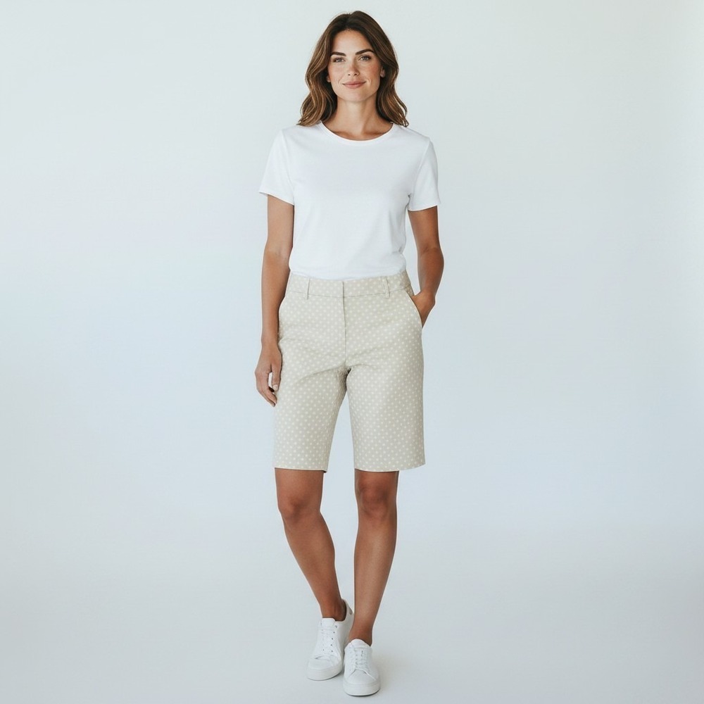 NWT Ann Taylor Loft Marisa Shorts SZ 4 Tan classic timeless preppy minimalist